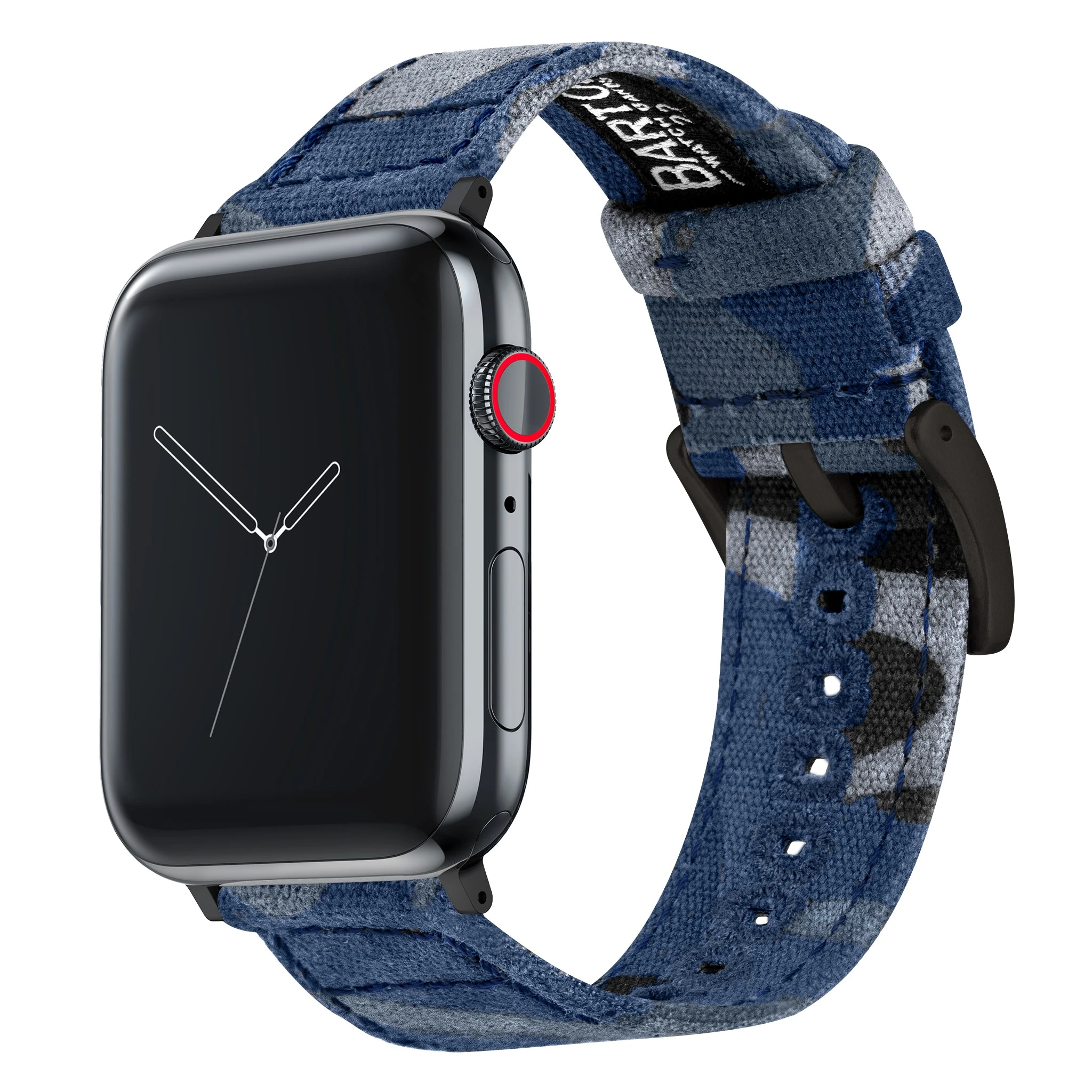 Barton Watch Bands Apple Watch | Navy Camouflage Canvas 5 Barton Watch Bands Apple Watch | Navy Camouflage Canvas - Image 3