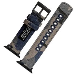 Barton Watch Bands Apple Watch | Navy Camouflage Canvas 17 Barton Watch Bands Apple Watch | Navy Camouflage Canvas -Barton Watch Bands Shop APPL CANQR CAMONVY BLK DT4 1