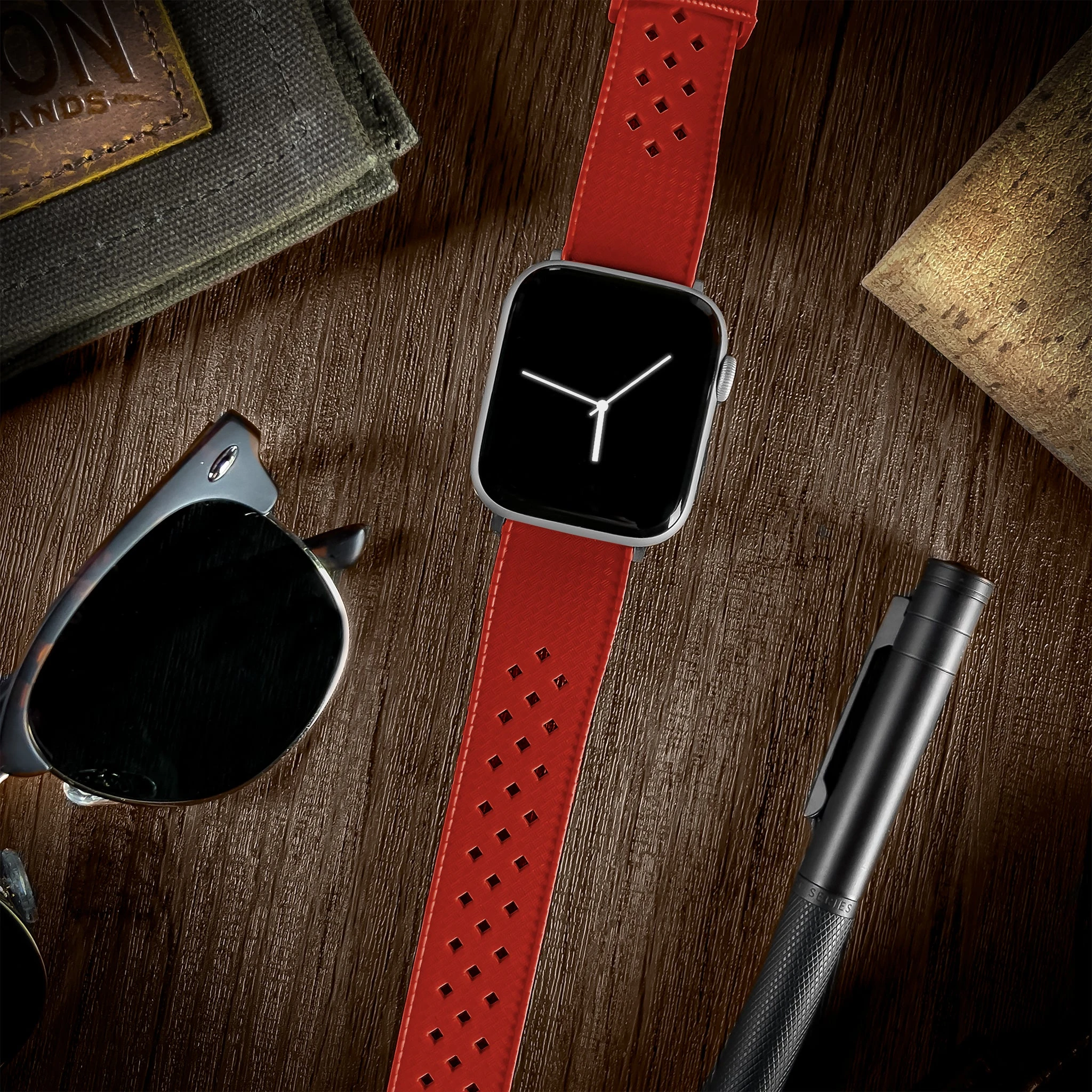 Barton Watch Bands Apple Watch | Tropical-Style 2.0 | Crimson Red 4 Barton Watch Bands Apple Watch | Tropical-Style 2.0 | Crimson Red - Image 2