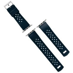 Barton Watch Bands Apple Watch | Tropical-Style 2.0 | Navy Blue -Barton Watch Bands Shop APPLE TROP NAVY SS DT3 TOP 9