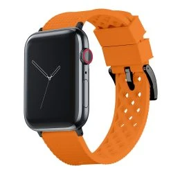 Barton Watch Bands Shop -Barton Watch Bands Shop APPLE TROP ORANGE BLK DT1 2