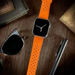 Barton Watch Bands Apple Watch | Tropical-Style 2.0 | Orange -Barton Watch Bands Shop APPLE TROP ORANGE SS DT2 5