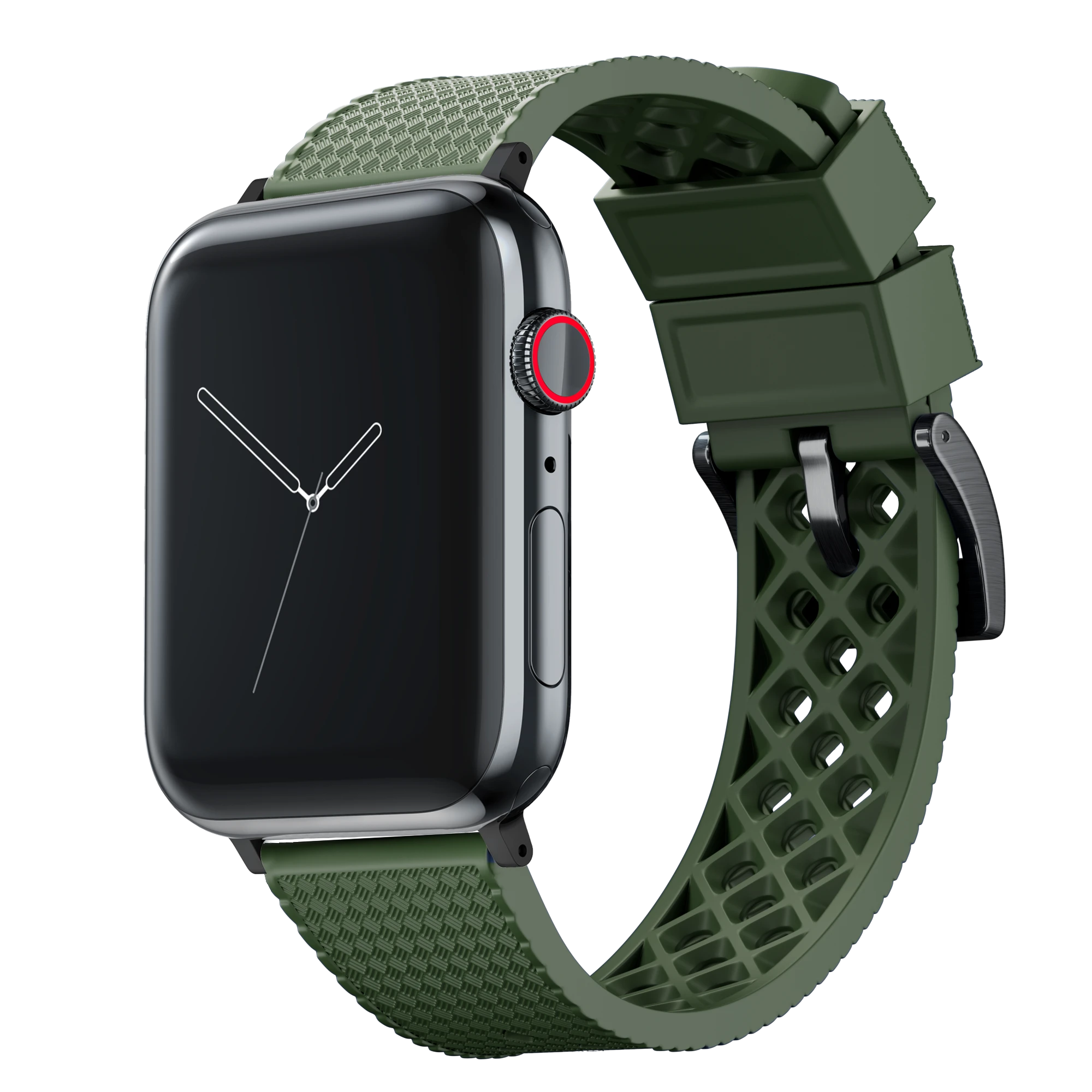 Barton Watch Bands Apple Watch | Tropical-Style 2.0 | Army Green 6 Barton Watch Bands Apple Watch | Tropical-Style 2.0 | Army Green - Image 4