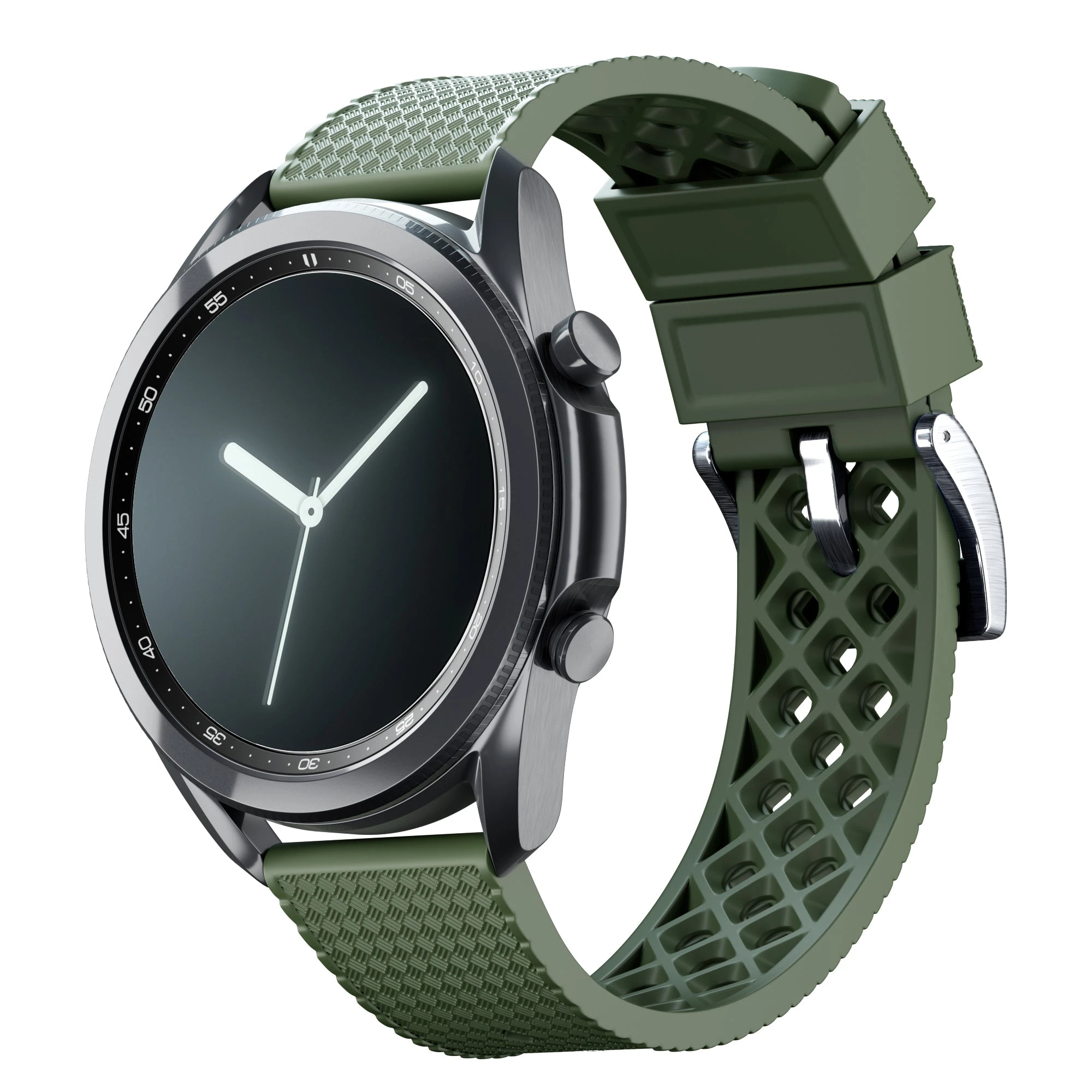 Barton Watch Bands Samsung Galaxy Watch Active 2 | Tropical-Style 2.0 | Army Green 4 Barton Watch Bands Samsung Galaxy Watch Active 2 | Tropical-Style 2.0 | Army Green - Image 2
