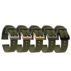 Barton Watch Bands Timex Weekender & Expedition Watches | Army Green Canvas -Barton Watch Bands Shop ArmyGreenCanvasBuckleVariations