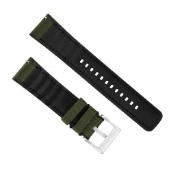 Barton Watch Bands Samsung Galaxy Watch Active | Cordura Fabric & Silicone Hybrid | Army Green -Barton Watch Bands Shop ArmyGreenCorduraHybridBackview SS 7191ffee 30db 40d2 88f3 b9931ea83356