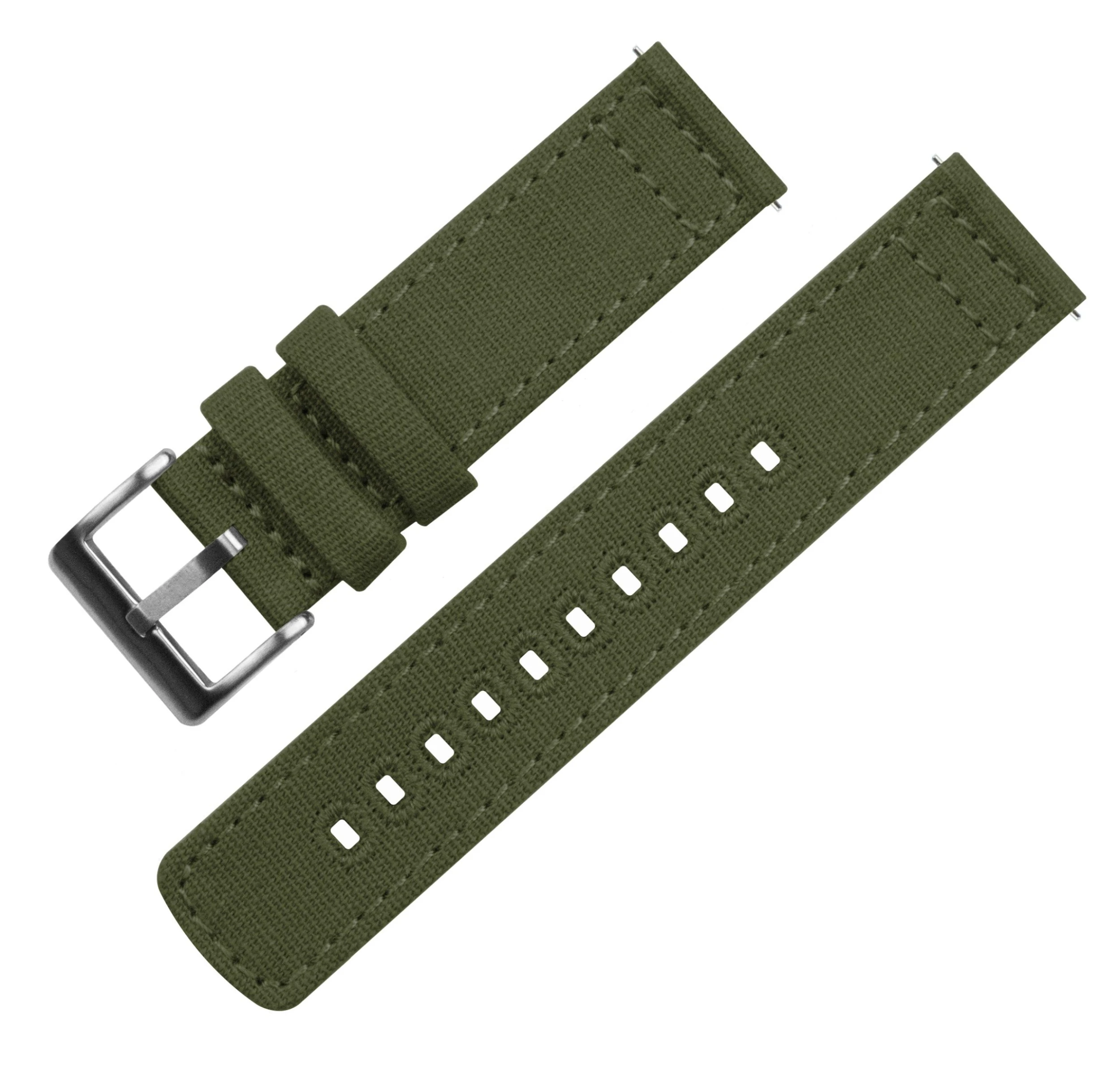 Barton Watch Bands Samsung Galaxy Watch3 | Army Green Canvas 7 Barton Watch Bands Samsung Galaxy Watch3 | Army Green Canvas - Image 5