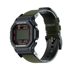 Barton Watch Bands Army Green Cordura® Fabric And Silicone Hybrid | G-SHOCK