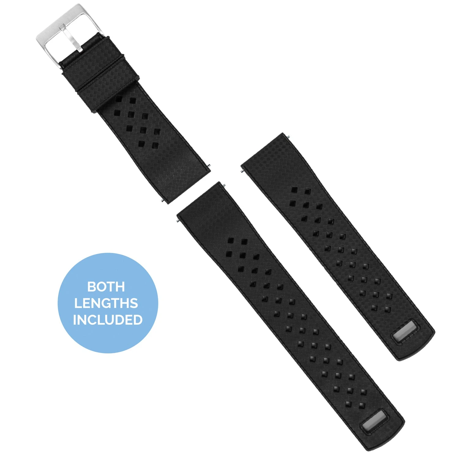 Barton Watch Bands Samsung Galaxy Watch | Tropical-Style 2.0 | Black 5 Barton Watch Bands Samsung Galaxy Watch | Tropical-Style 2.0 | Black - Image 3