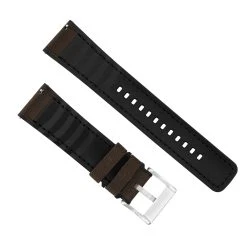 Barton Watch Bands Samsung Galaxy Watch Active 2 | Cordura Fabric & Silicone Hybrid | Chocolate Brown -Barton Watch Bands Shop BrownCorduraHybridBackview SS 6e59299c 9c55 483a 93ce c5ef379d4827