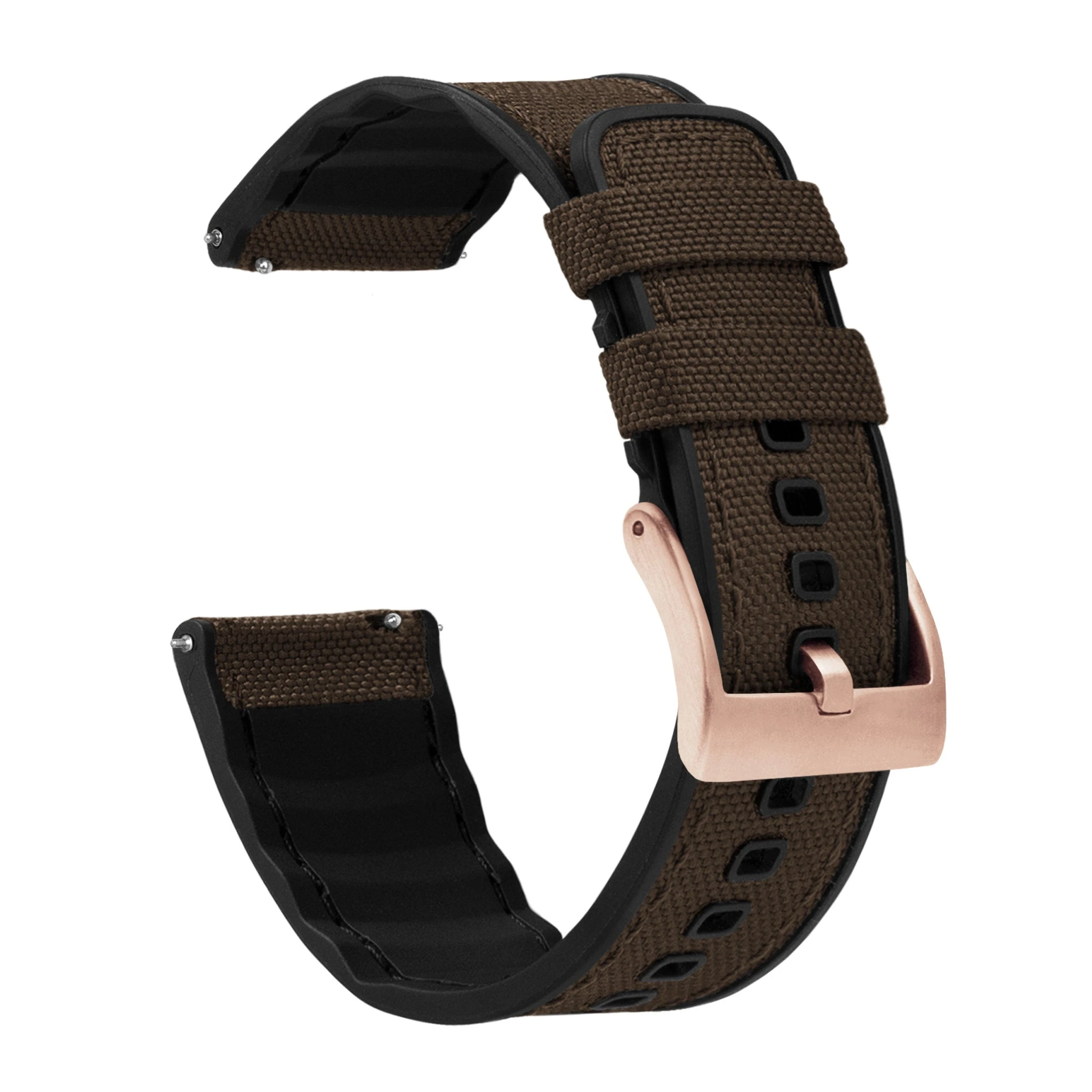 Barton Watch Bands Samsung Galaxy Watch4 | Cordura Fabric & Silicone Hybrid | Chocolate Brown 5 Barton Watch Bands Samsung Galaxy Watch4 | Cordura Fabric & Silicone Hybrid | Chocolate Brown - Image 3