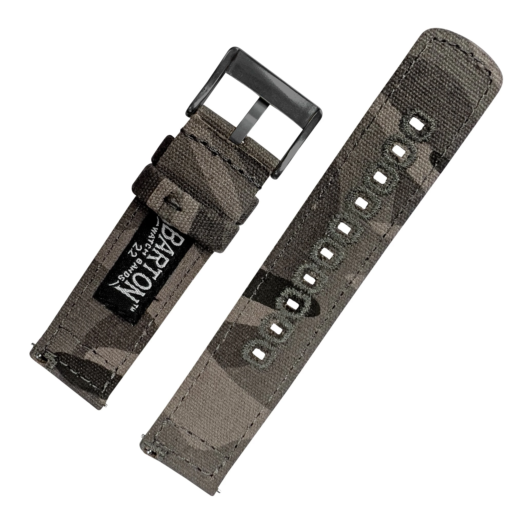 Barton Watch Bands Grey Camouflage | Crafted Canvas 18 Barton Watch Bands Grey Camouflage | Crafted Canvas - Image 16