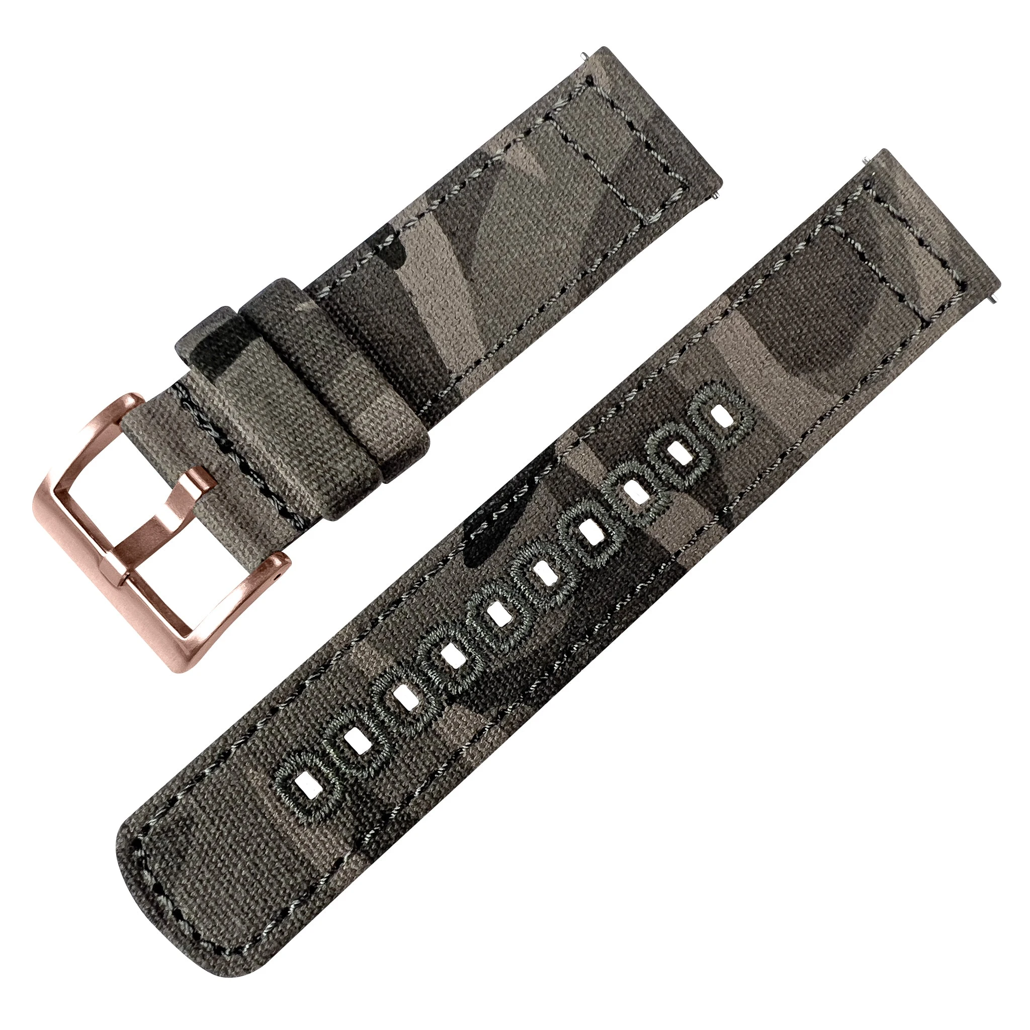 Barton Watch Bands Samsung Galaxy Watch3 | Grey Camouflage Canvas 9 Barton Watch Bands Samsung Galaxy Watch3 | Grey Camouflage Canvas - Image 7