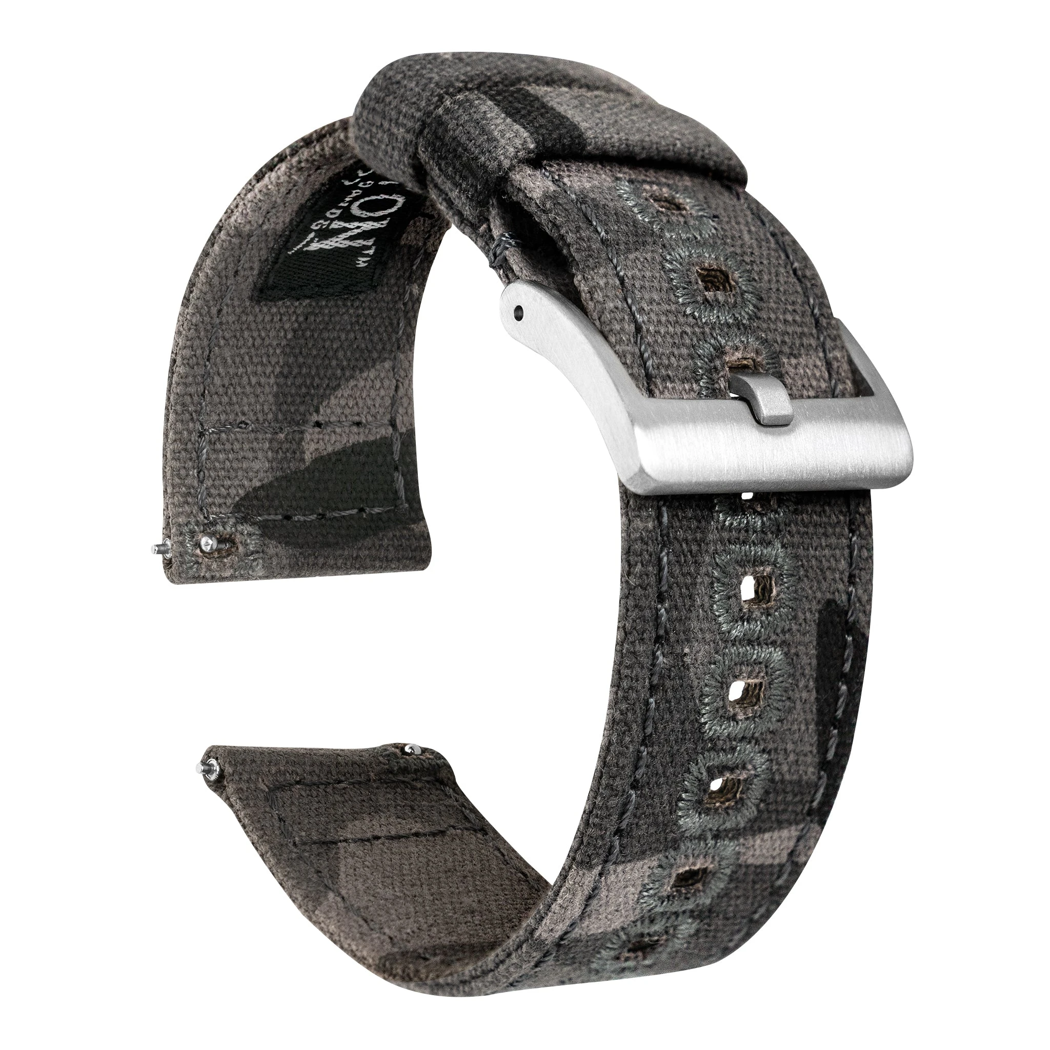Barton Watch Bands Samsung Galaxy Watch3 | Grey Camouflage Canvas 6 Barton Watch Bands Samsung Galaxy Watch3 | Grey Camouflage Canvas - Image 4