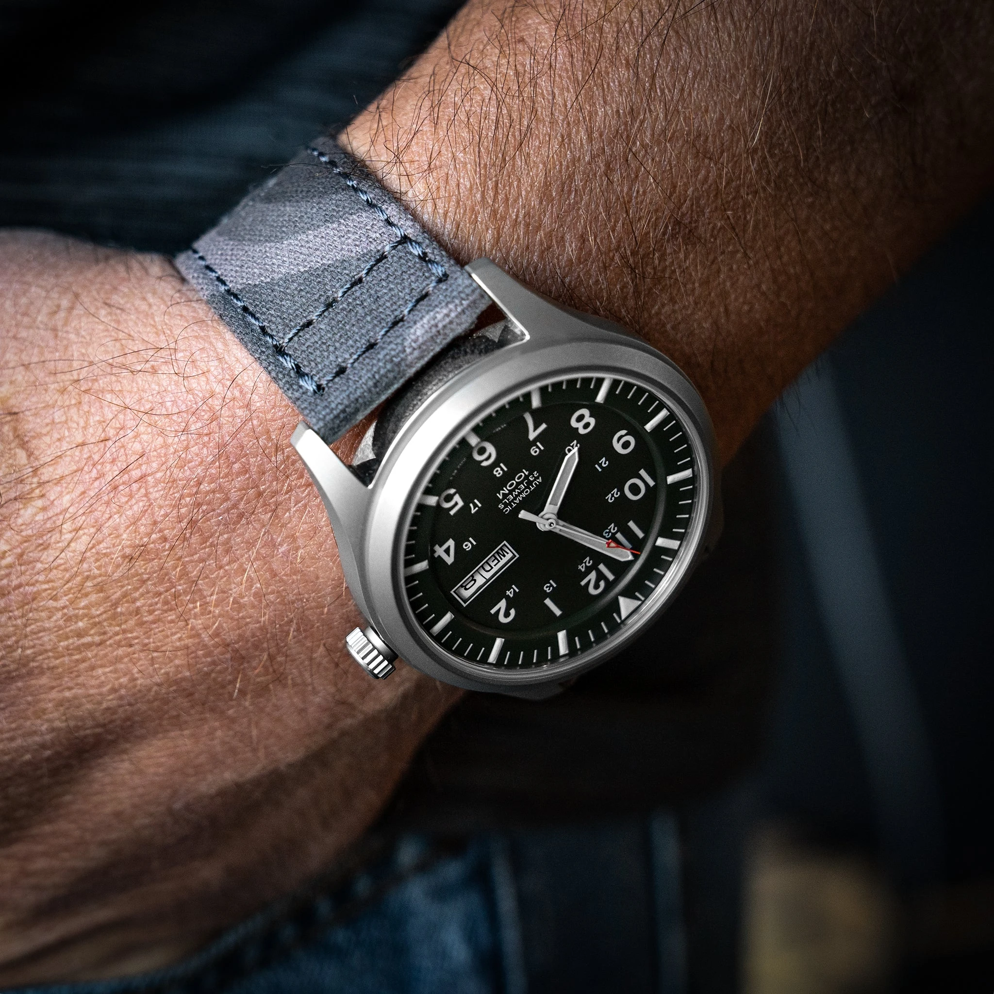 Barton Watch Bands Grey Camouflage | Crafted Canvas 4 Barton Watch Bands Grey Camouflage | Crafted Canvas - Image 2