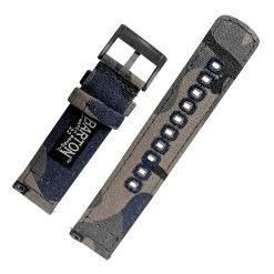 Barton Watch Bands Navy Camouflage | Crafted Canvas -Barton Watch Bands Shop CANQR CAMONVY GUN DT4 3