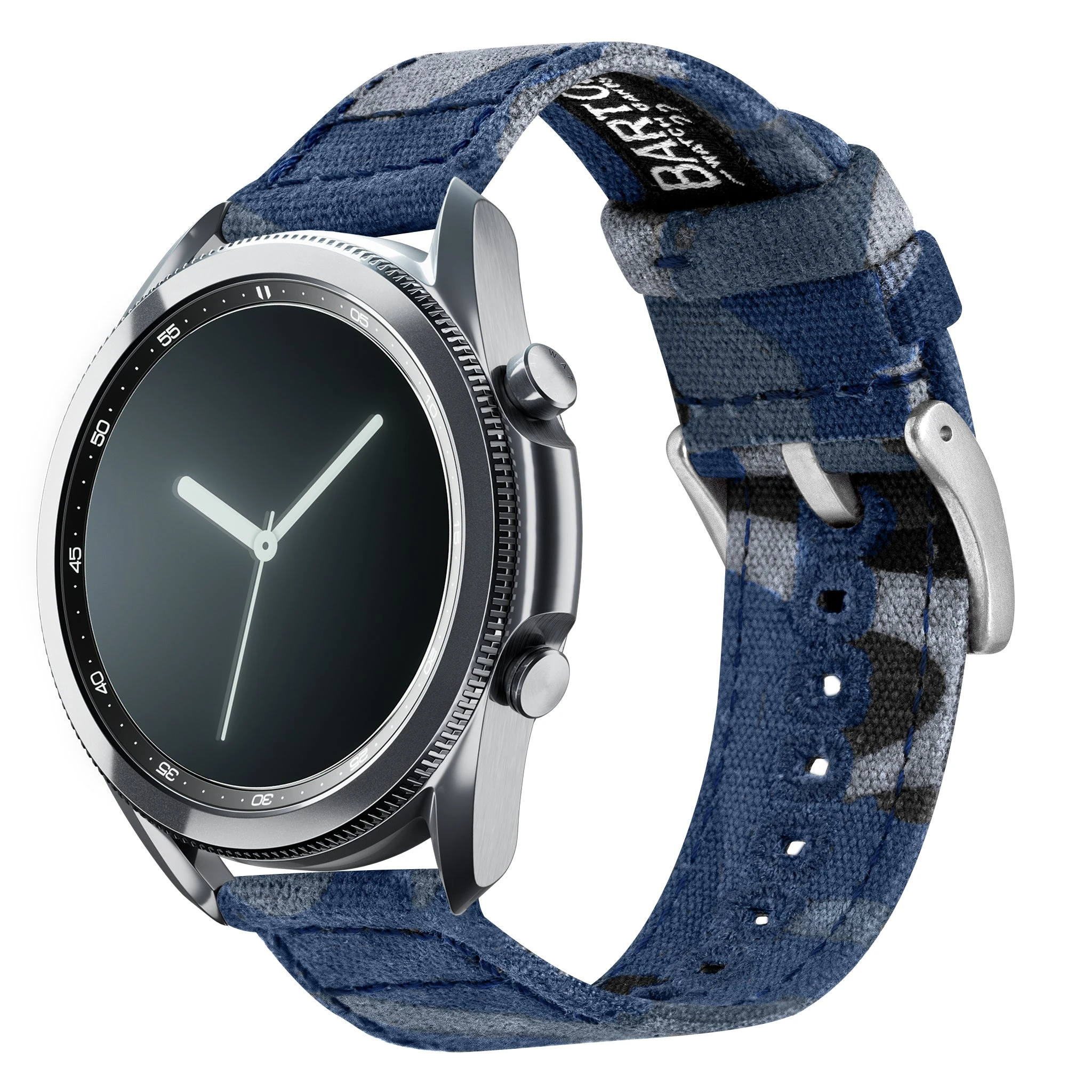 Barton Watch Bands Samsung Galaxy Watch4 | Navy Camouflage Canvas 7 Barton Watch Bands Samsung Galaxy Watch4 | Navy Camouflage Canvas - Image 5