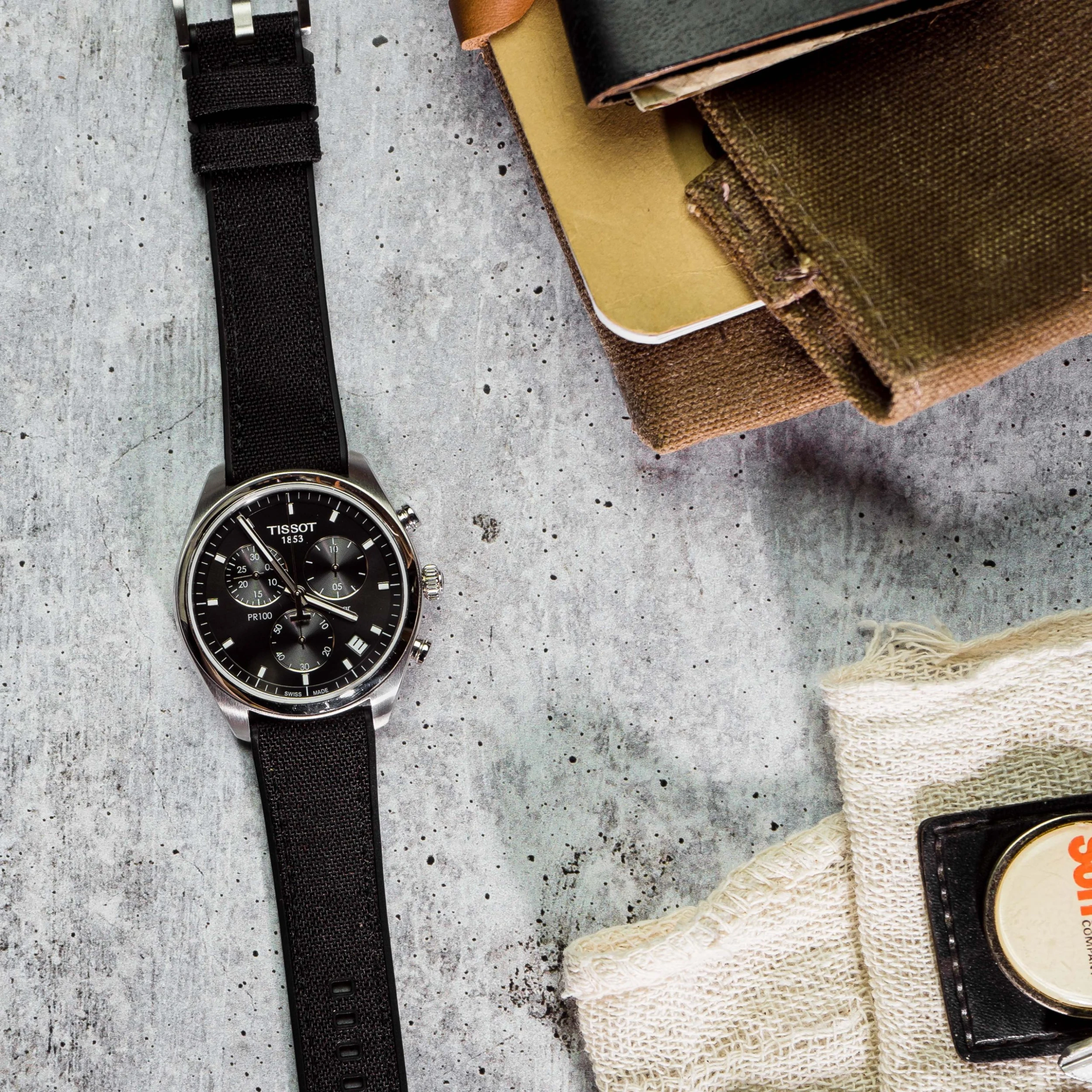 Barton Watch Bands Black Cordura Fabric And Silicone Hybrid 6 Barton Watch Bands Black Cordura Fabric And Silicone Hybrid - Image 4