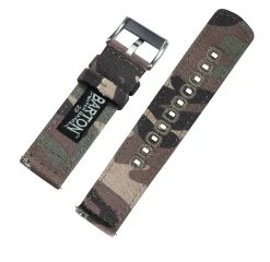 Barton Watch Bands Camouflage | Crafted Canvas -Barton Watch Bands Shop CamoCanvasBackView SS