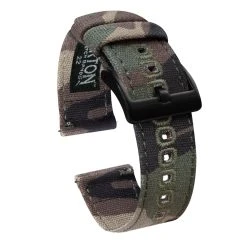 Barton Watch Bands Samsung Galaxy Watch Active | Camouflage Canvas -Barton Watch Bands Shop CamoMainLoop Black copy