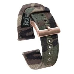 Barton Watch Bands Samsung Galaxy Watch4 | Camouflage Canvas -Barton Watch Bands Shop CamoMainLoop RoseGold 935e67ac 62de 4076 9c72 30c63664dcae