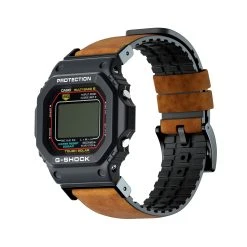 Barton Watch Bands Cedar Brown Leather And Rubber Hybrid | G-SHOCK