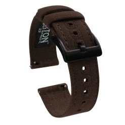 Barton Watch Bands Huwawei Watch | Chocolate Brown Canvas -Barton Watch Bands Shop ChocolateBrownCanvasV2 Black