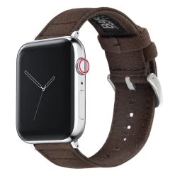 Barton Watch Bands Apple Watch | Chocolate Brown Canvas