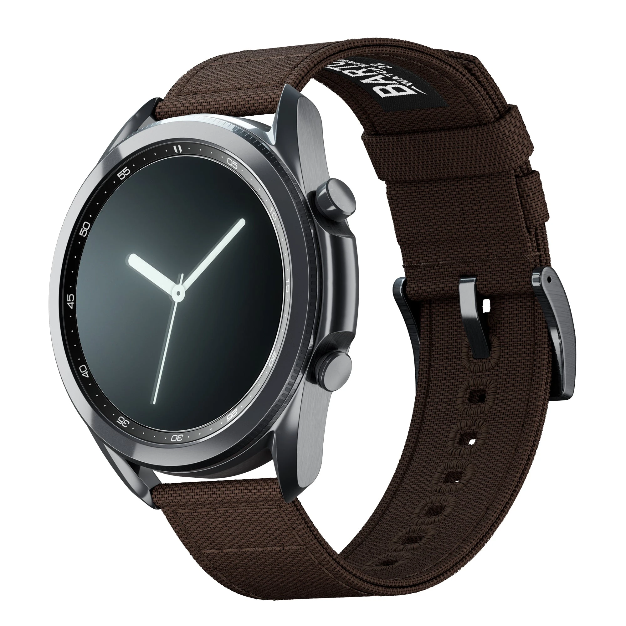 Barton Watch Bands Samsung Galaxy Watch3 | Chocolate Brown Canvas 3 Barton Watch Bands Samsung Galaxy Watch3 | Chocolate Brown Canvas