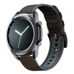 Barton Watch Bands Samsung Galaxy Watch3 | Cordura Fabric & Silicone Hybrid | Chocolate Brown
