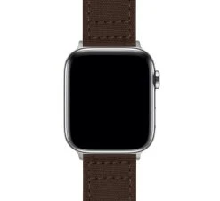 Barton Watch Bands Apple Watch | Chocolate Brown Canvas -Barton Watch Bands Shop Chocolate Brown Canvas Apple Watch 5