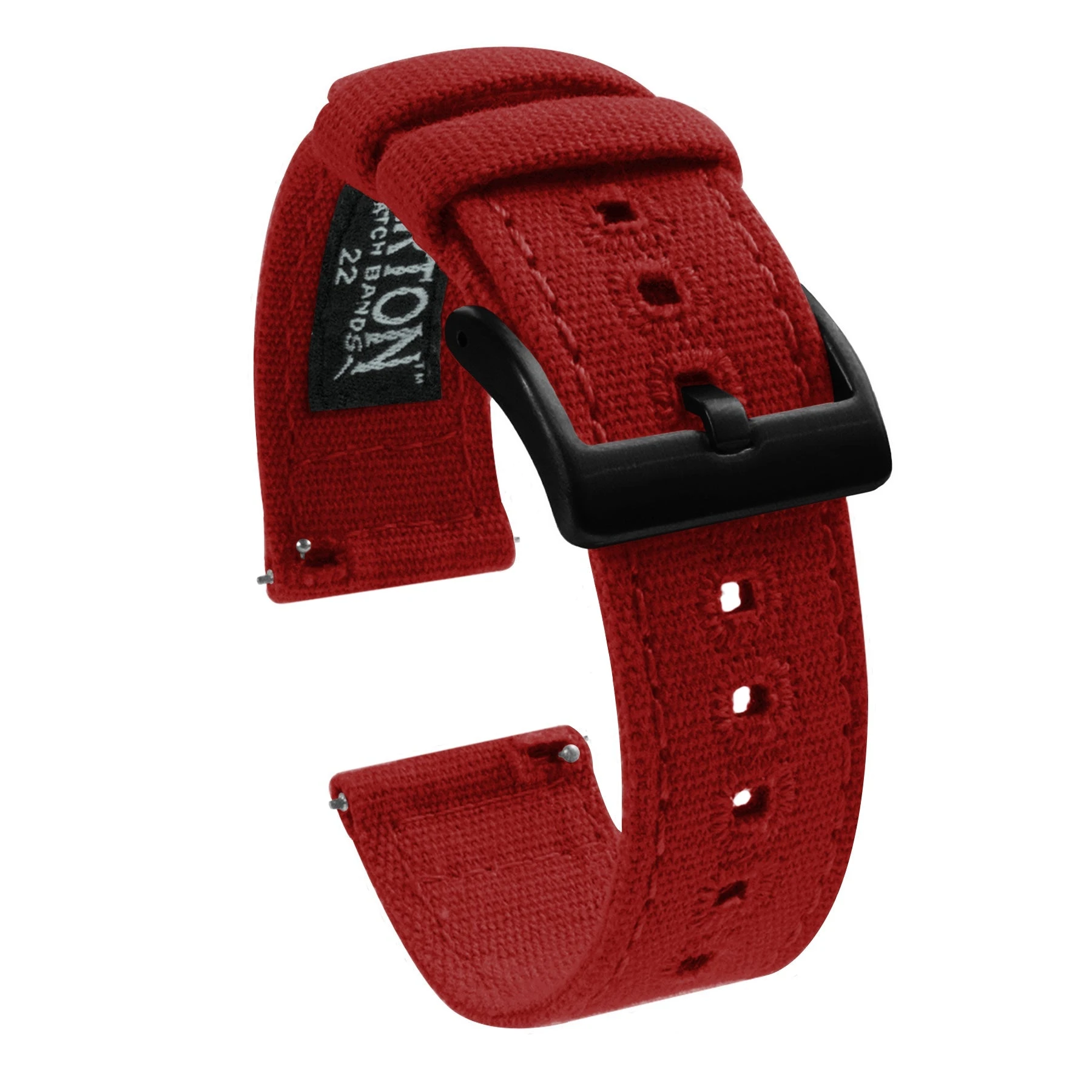 Barton Watch Bands Samsung Galaxy Watch5 | Crimson Red Canvas 4 Barton Watch Bands Samsung Galaxy Watch5 | Crimson Red Canvas - Image 2