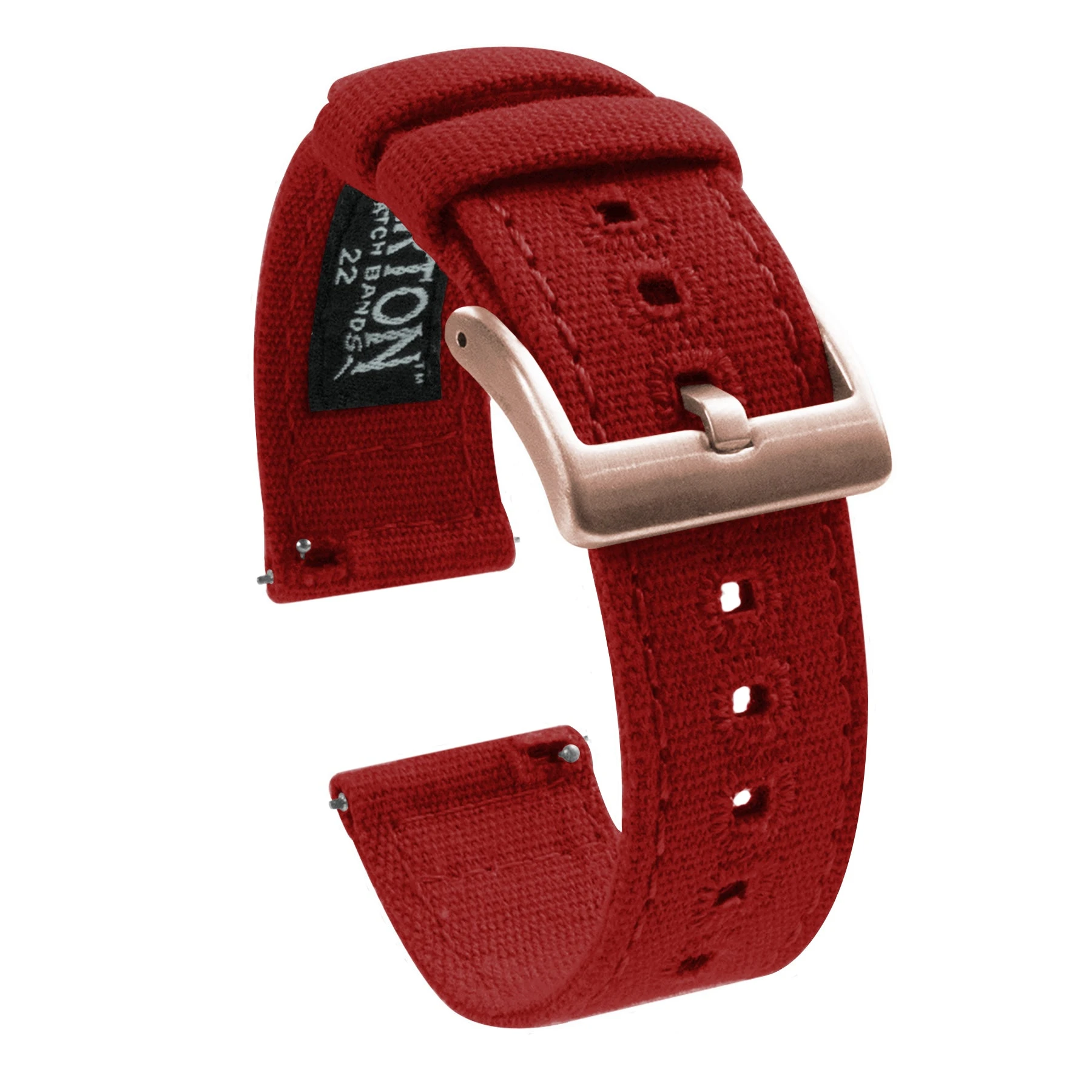 Barton Watch Bands Samsung Galaxy Watch4 | Crimson Red Canvas 5 Barton Watch Bands Samsung Galaxy Watch4 | Crimson Red Canvas - Image 3