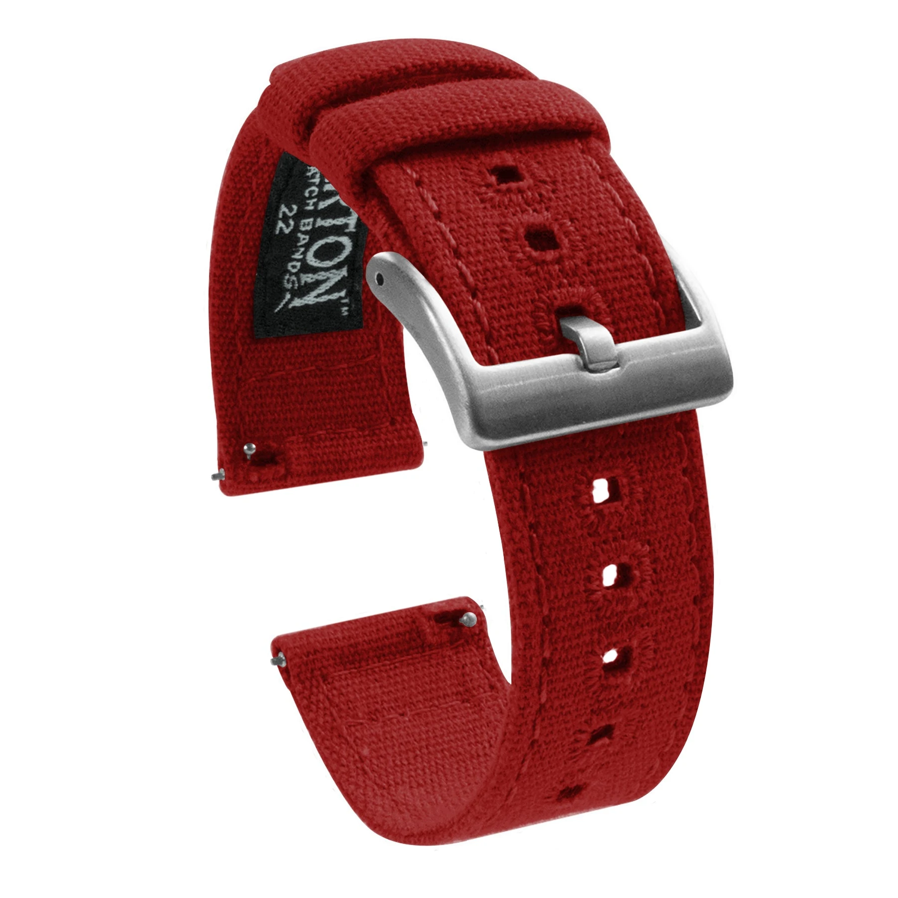 Barton Watch Bands Samsung Galaxy Watch4 | Crimson Red Canvas 3 Barton Watch Bands Samsung Galaxy Watch4 | Crimson Red Canvas