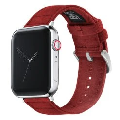 Barton Watch Bands Apple Watch | Crimson Red Canvas