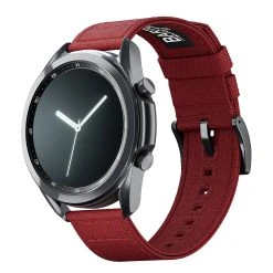 Barton Watch Bands Samsung Galaxy Watch3 | Crimson Red Canvas