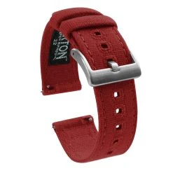 Barton Watch Bands Fossil Sport | Crimson Red Canvas