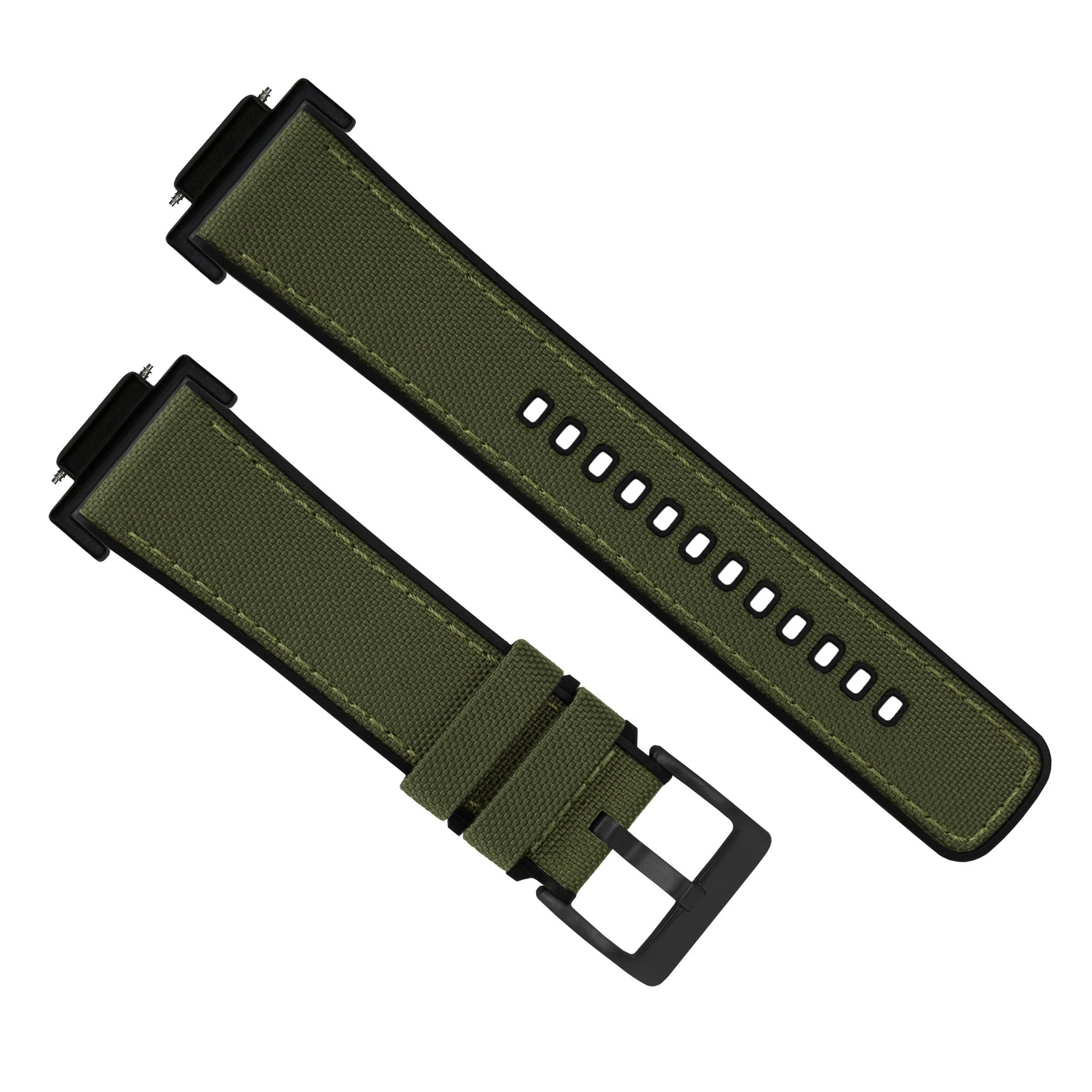 Barton Watch Bands Army Green Cordura® Fabric And Silicone Hybrid | G-SHOCK 5 Barton Watch Bands Army Green Cordura® Fabric And Silicone Hybrid | G-SHOCK - Image 3