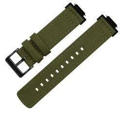 Barton Watch Bands Army Green | Crafted Canvas | G-SHOCK -Barton Watch Bands Shop G ShockArmyGreenTopViewv2 black