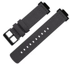 Barton Watch Bands Smoke Grey | Crafted Canvas | G-SHOCK -Barton Watch Bands Shop G ShockSmokeGreyCanvasTopView BlackBuckle