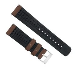 Barton Watch Bands Huwawei Watch | Leather And Rubber Hybrid | Walnut Brown -Barton Watch Bands Shop HybridLeatherWalnutBackview ss ed889aec c78a 442d b87b e461fc318b1e