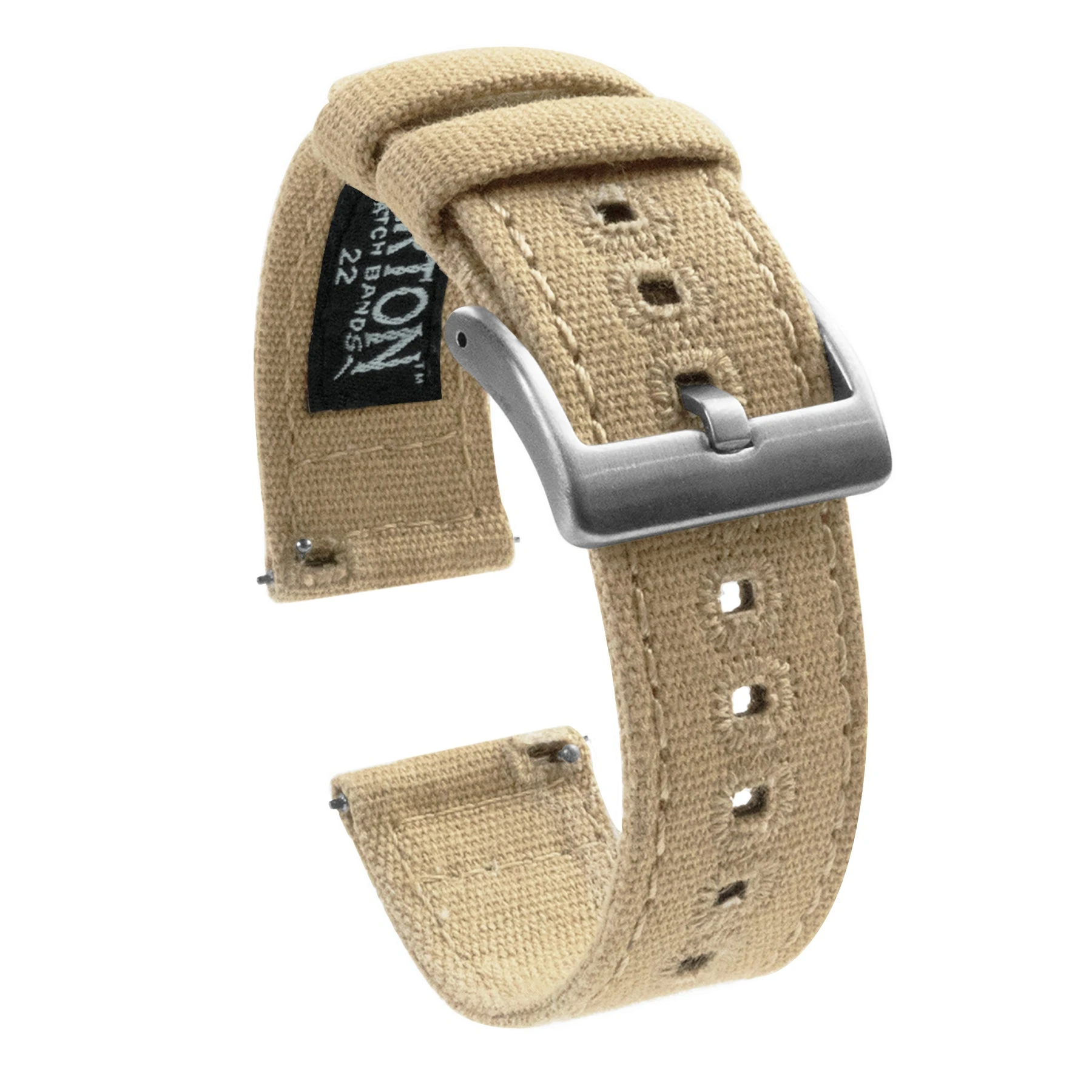 Barton Watch Bands Samsung Galaxy Watch4 | Khaki Canvas 3 Barton Watch Bands Samsung Galaxy Watch4 | Khaki Canvas
