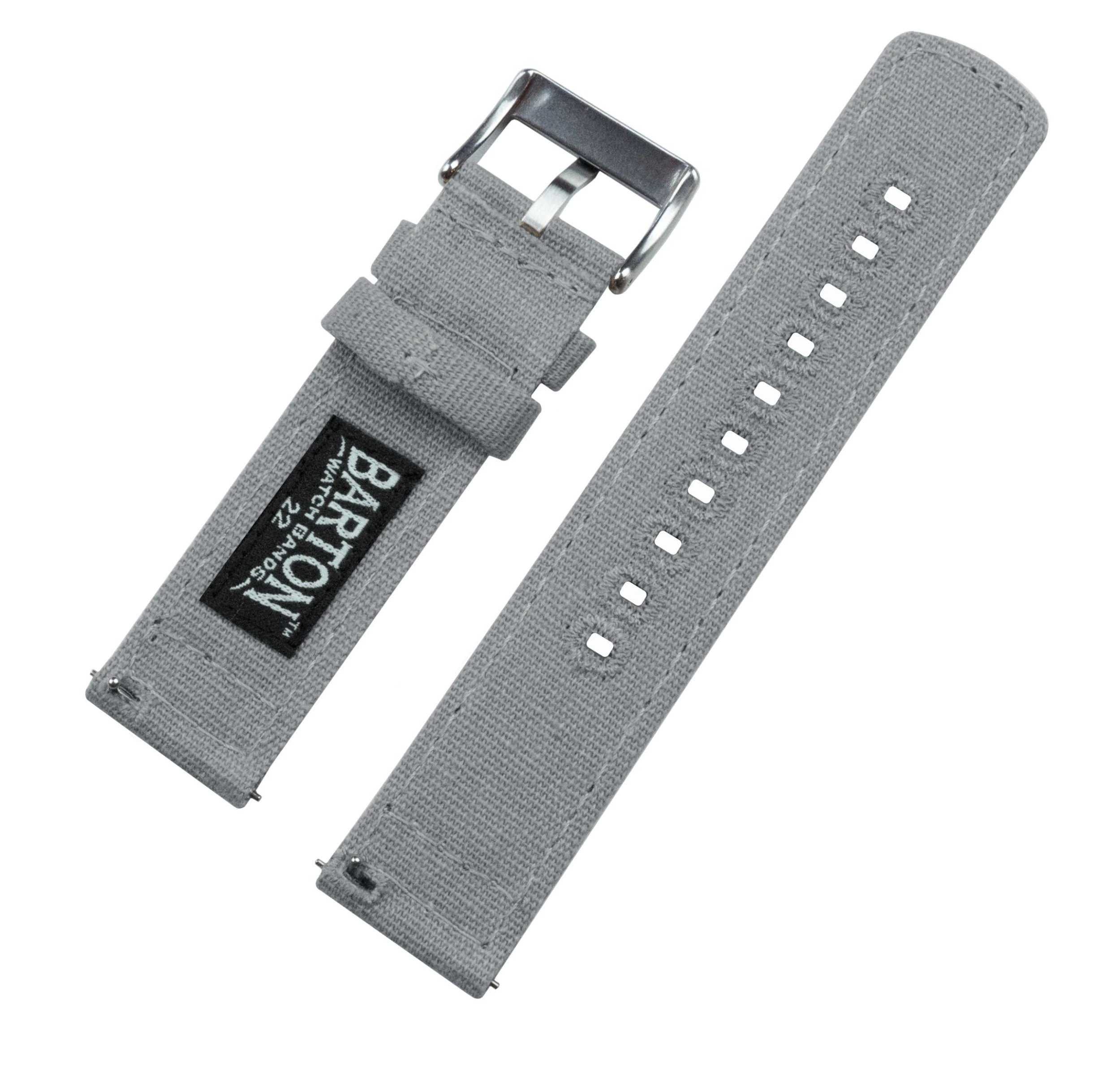 Barton Watch Bands Amazfit Bip | Cool Grey Canvas 6 Barton Watch Bands Amazfit Bip | Cool Grey Canvas - Image 4