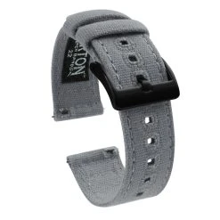 Barton Watch Bands Fossil Gen 5 | Cool Grey Canvas -Barton Watch Bands Shop LightGrey Black 0a897dc2 5755 4d4d a226 12b1cc3330c9