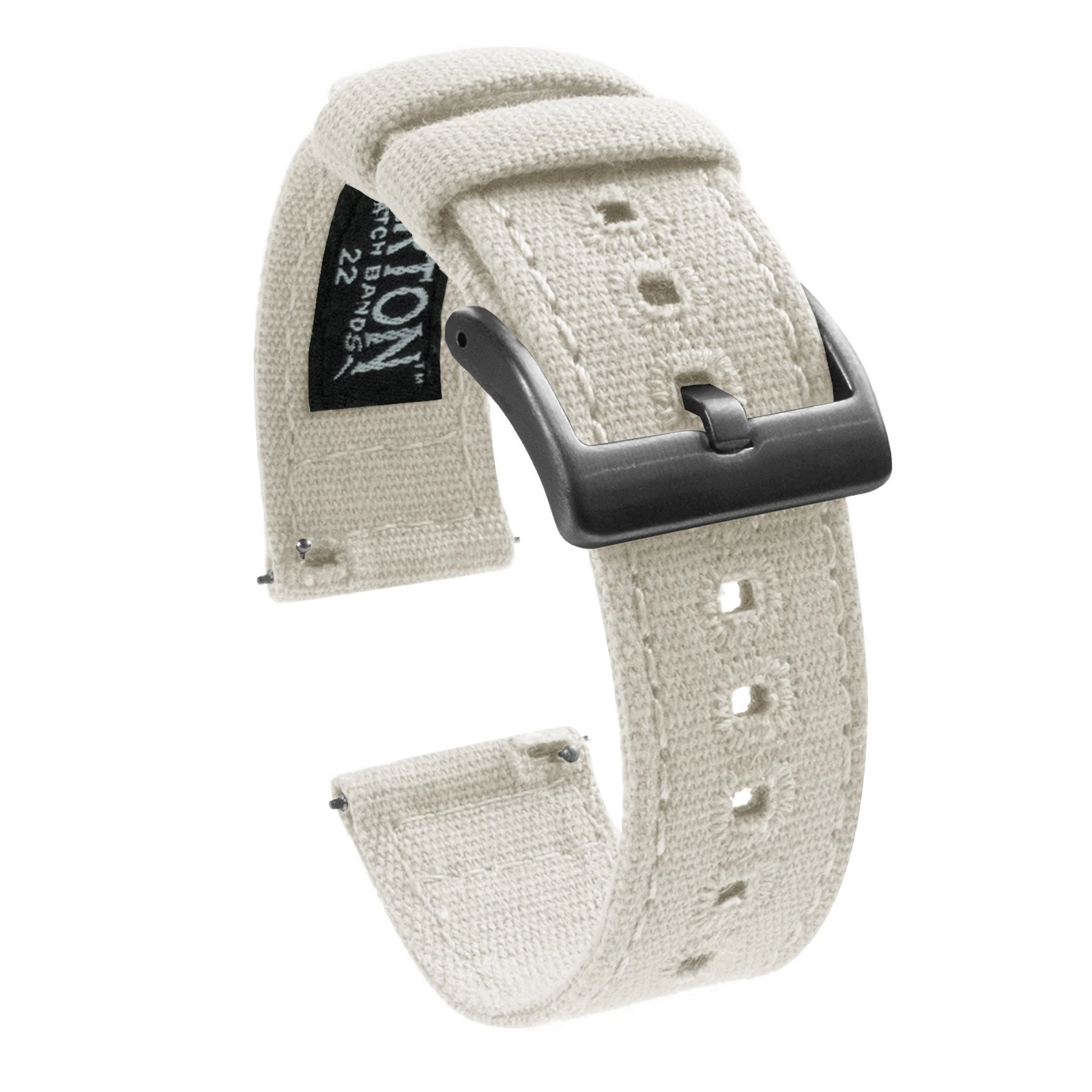 Barton Watch Bands Linen White | Crafted Canvas 11 Barton Watch Bands Linen White | Crafted Canvas - Image 9