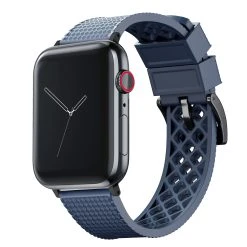Barton Watch Bands Apple Watch | Tropical-Style 2.0 | Navy Blue -Barton Watch Bands Shop NavyBlueApple.BLK