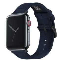 Barton Watch Bands Apple Watch | Navy Blue Canvas -Barton Watch Bands Shop NavyBlueCanvas BlackHardware