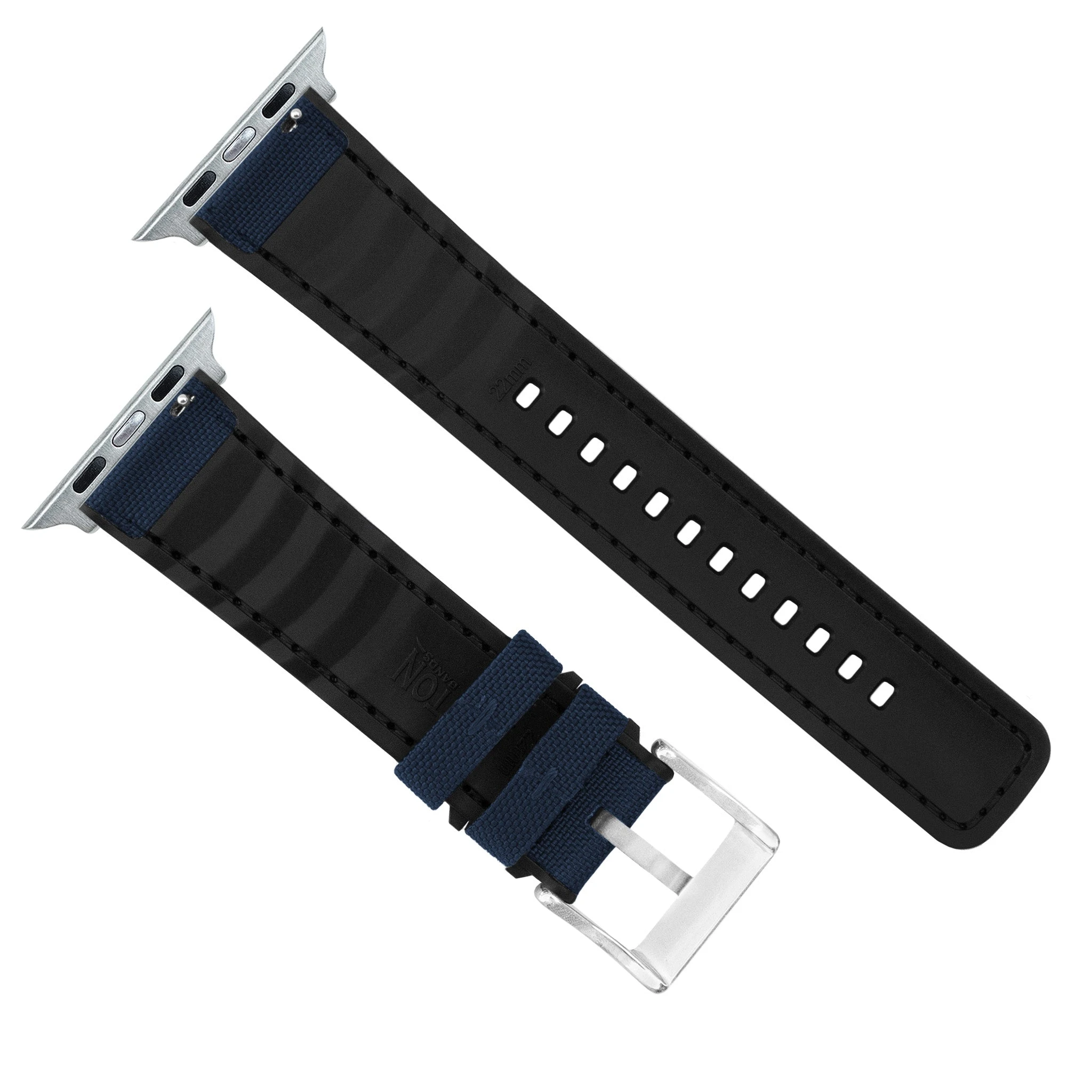 Barton Watch Bands Apple Watch | Navy Blue Cordura Fabric And Silicone Hybrid 9 Barton Watch Bands Apple Watch | Navy Blue Cordura Fabric And Silicone Hybrid - Image 7