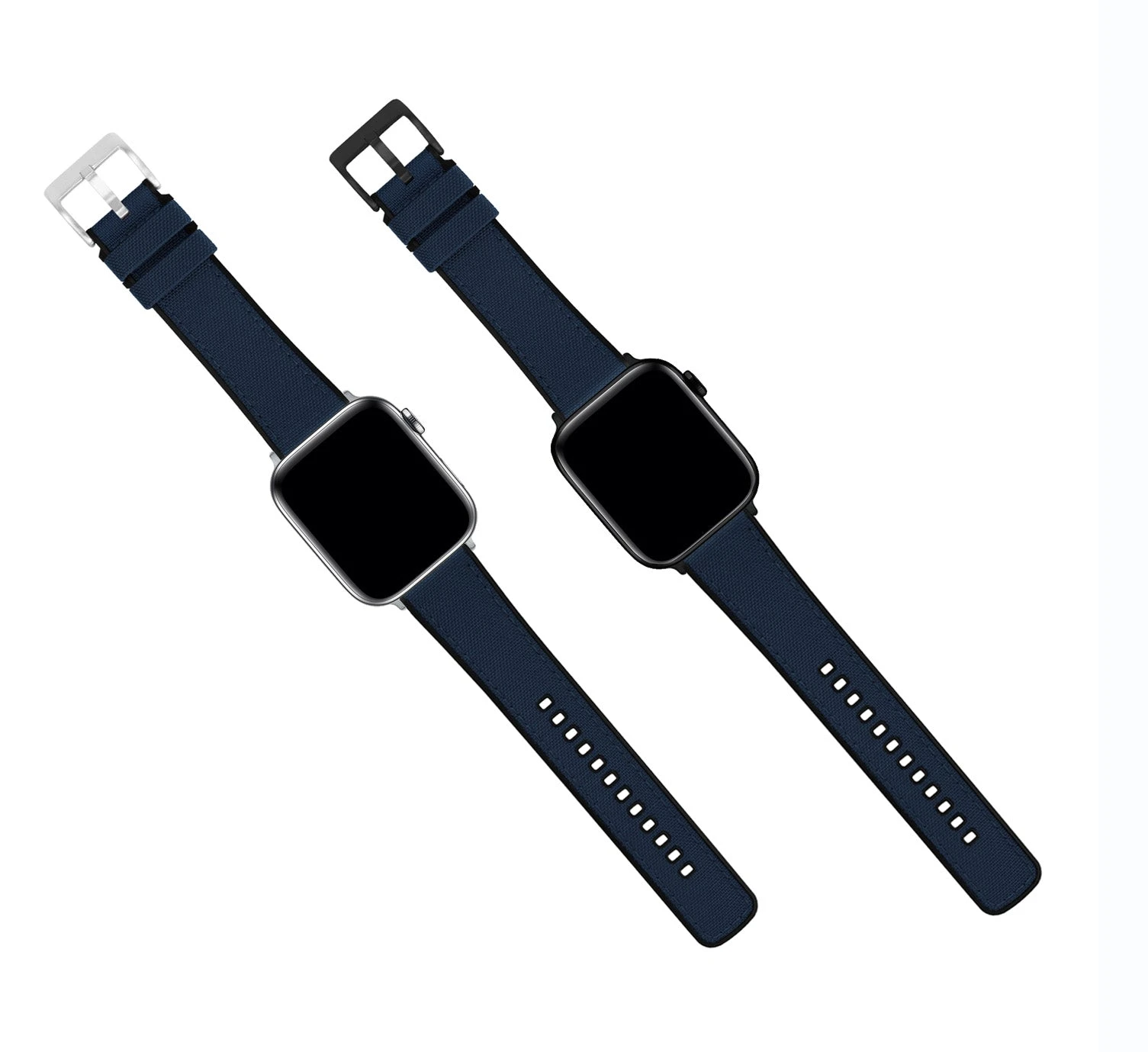 Barton Watch Bands Apple Watch | Navy Blue Cordura Fabric And Silicone Hybrid 6 Barton Watch Bands Apple Watch | Navy Blue Cordura Fabric And Silicone Hybrid - Image 4