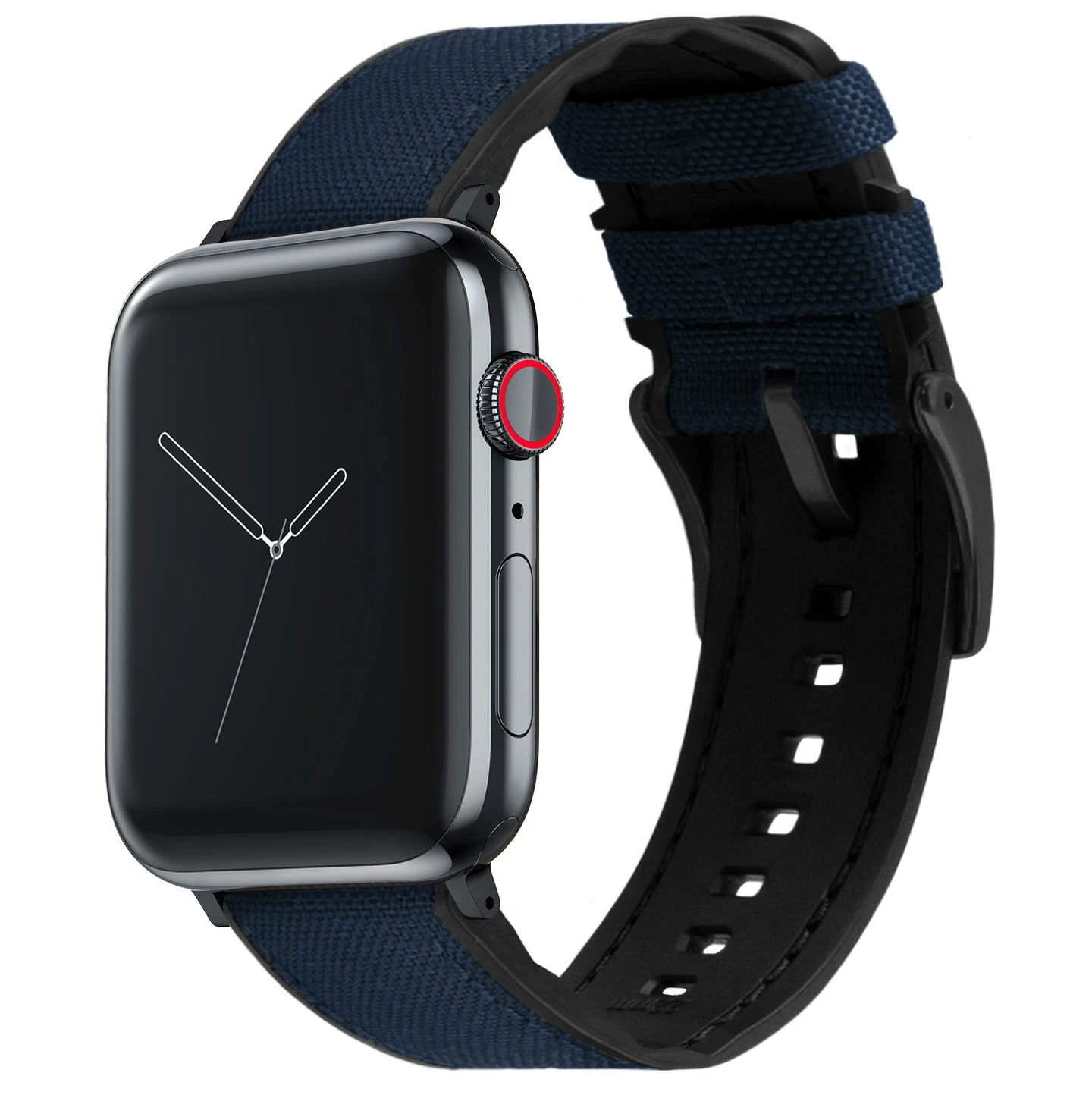 Barton Watch Bands Apple Watch | Navy Blue Cordura Fabric And Silicone Hybrid 4 Barton Watch Bands Apple Watch | Navy Blue Cordura Fabric And Silicone Hybrid - Image 2